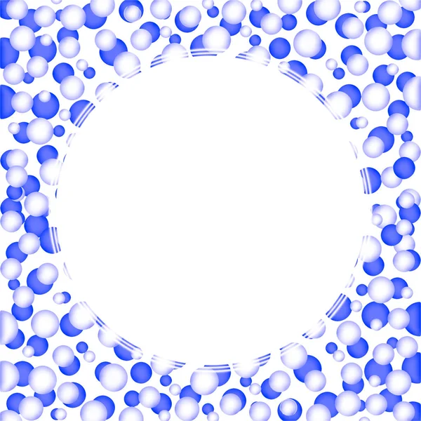 Blue White Bokeh Framing White Copy Space Use Design Element — Stock Photo, Image