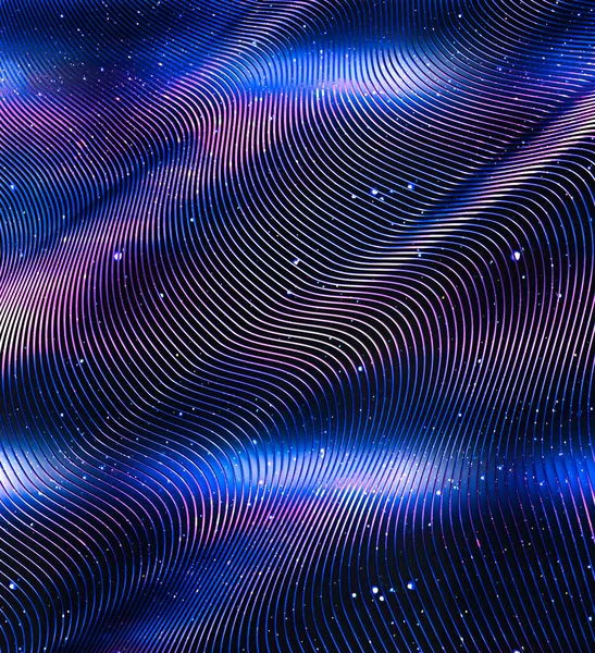 Uzay Zamanın Yanardöner Atmosferik Soyutlaması — Stok fotoğraf