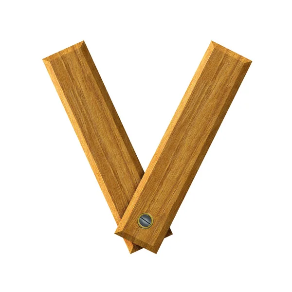 Der Buchstabe Trendigen Holzdesign — Stockfoto