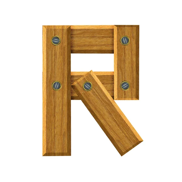 流行の木のデザインで作成された文字R — ストック写真