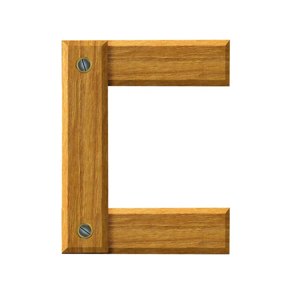 Litera Stworzona Modnym Wzorze Drewna — Zdjęcie stockowe