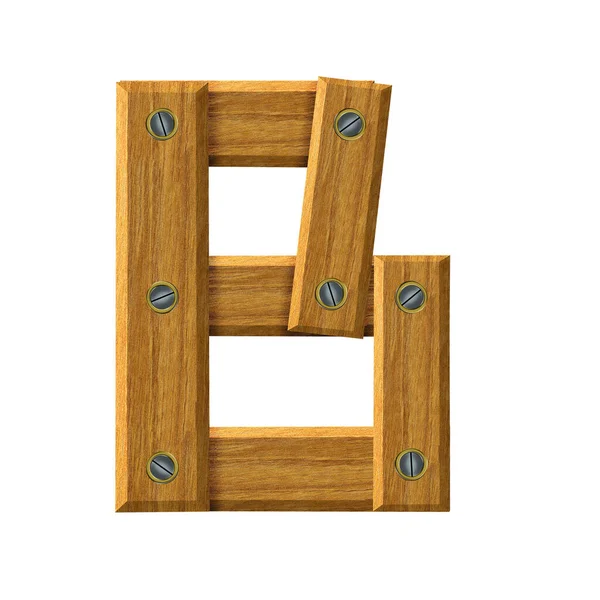 Letter Created Trendy Wood Design — Stock Photo, Image