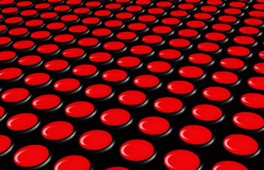 Plastik efektte siyah üzerine kırmızı noktaların soyutlanması