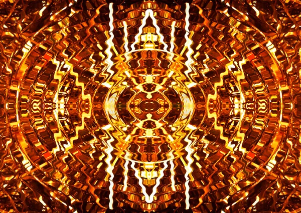 Золотой Калейдоскоп Абстрактный Использования Качестве Фона Текстуры — стоковое фото