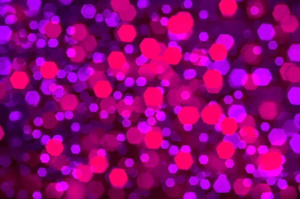 Festivo Diseño Pentagonal Bokeh Tonos Rojo Púrpura Para Uso Como — Foto de Stock