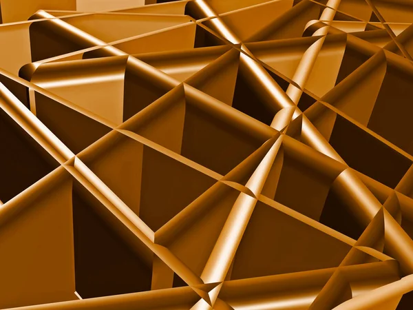 Abstract Random Achitectural Structure Golden Brown — Stock Photo, Image