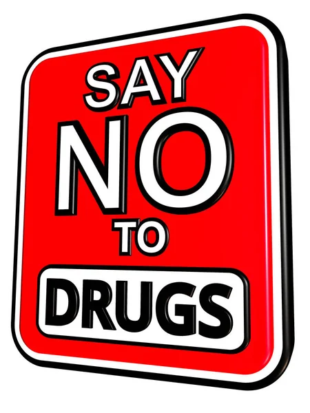 Say Drugs Sign Illustration — Stock fotografie