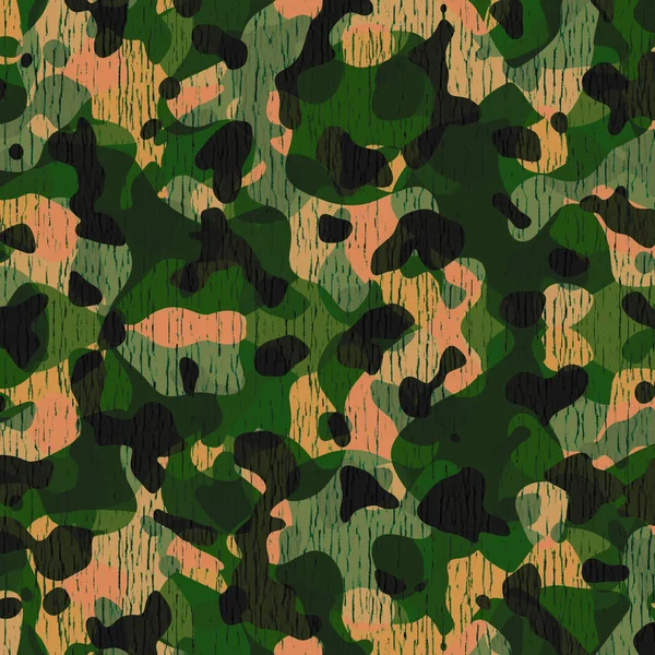 Een Algemeen Camouflage Patroon Beige Groen Zwart Met Vezelmarkeringen — Stockfoto