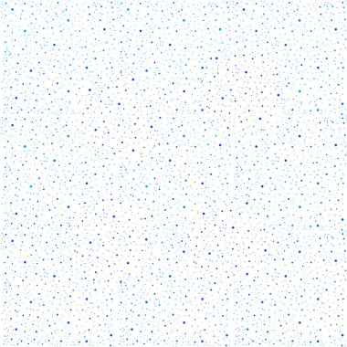 Beyaz bir arkaplanda mavi renkte rastgele küçük noktaların soyut deseni.