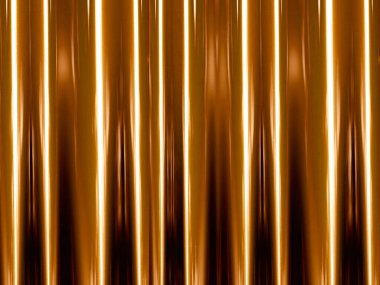Bronz bir arkaplan olarak kullanılmak üzere parlak, katlanmış ipek perde dokusu