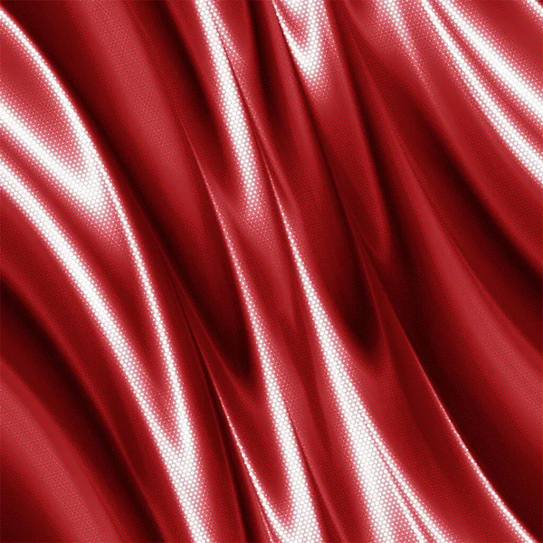 Половинчатый Абстракт Струящихся Складок Красного Шелка — стоковое фото