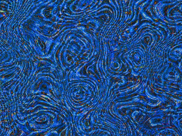 ゴッホ風に青い渦を巻いた印象派アートの抽象 — ストック写真