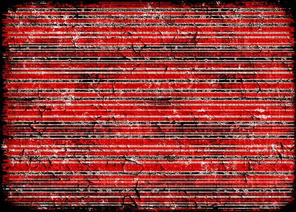 Fundo Abstrato Grungy Vermelho Com Padrão Linhas Efeito Casca Quadro — Fotografia de Stock