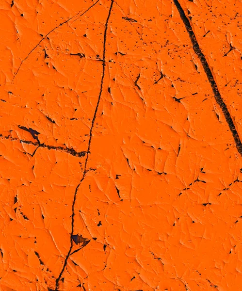 Gros Plan Une Surface Murale Pierre Peinte Brun Orangé Avec — Photo