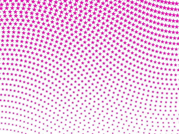 Простий Ретро Стиль Хвилястий Напівтоновий Фон Зірки Рожевому Кольорі Білому — стокове фото