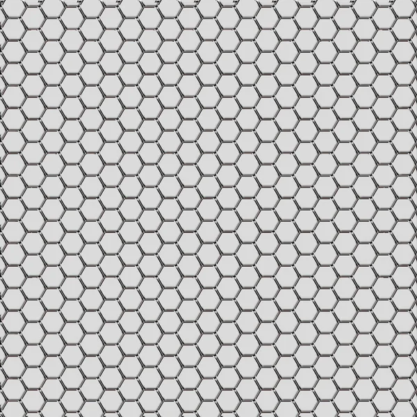 Ett Abstrakt Metalliskt Tråd Mesh Staket Mönster Hexagoner Bikaka Design — Stockfoto