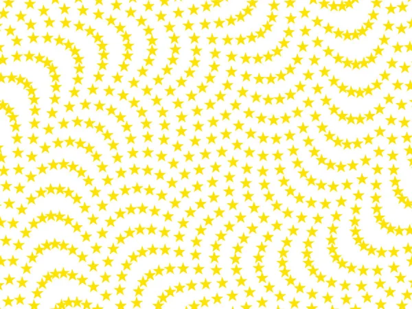 Delicado Padrão Abstrato Meio Tom Estrelas Girando Amarelo Fundo Branco — Fotografia de Stock