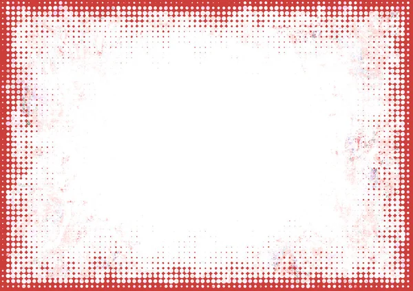 Ένα Ξεθωριασμένο Φόντο Grunge Κόκκινο Χρώμα Λευκό Εφέ Halftone Και — Φωτογραφία Αρχείου