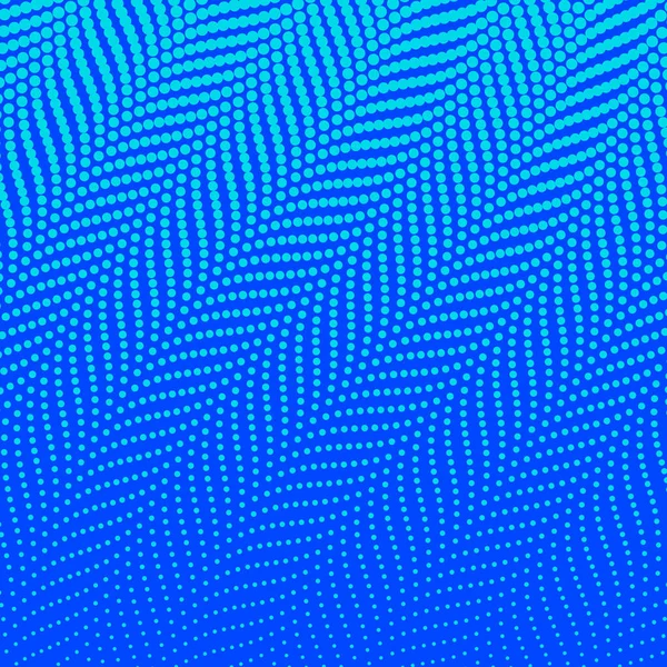 点と渦の単純なレトロなスタイルのハーフトーンパターンの背景が青で — ストック写真