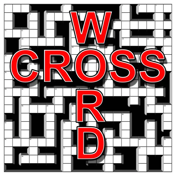 Ένα Κενό Σταυρόλεξο Κείμενο Σταυρού Και Λέξης — Φωτογραφία Αρχείου