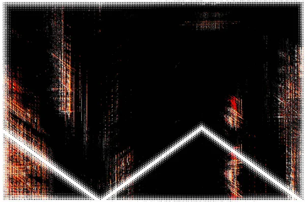 Грандиозная Абстрактная Живопись Современной Линии Красно Белом Цвете Черном Полутоновой — стоковое фото