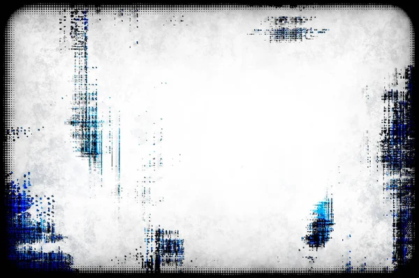 Мінімалістична Гранжева Абстрактна Сучасна Лінія Живопису Синьому Кольорі Білому Тлі — стокове фото