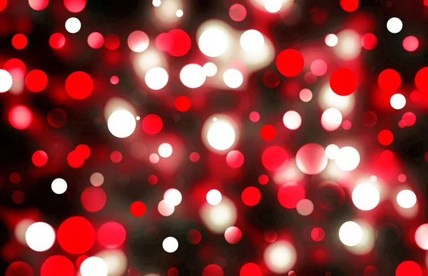 Diseño Bokeh Festivo Brillantemente Iluminado Tonos Rojo Blanco Sobre Negro — Foto de Stock