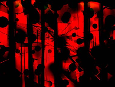 Çok koyu kırmızı ve siyah modern soyut bir sanat.