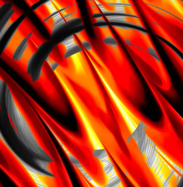 Çember tasarımlı, çarpıcı, modern, sıvı ateş ve alevlerin soyut sanatı.