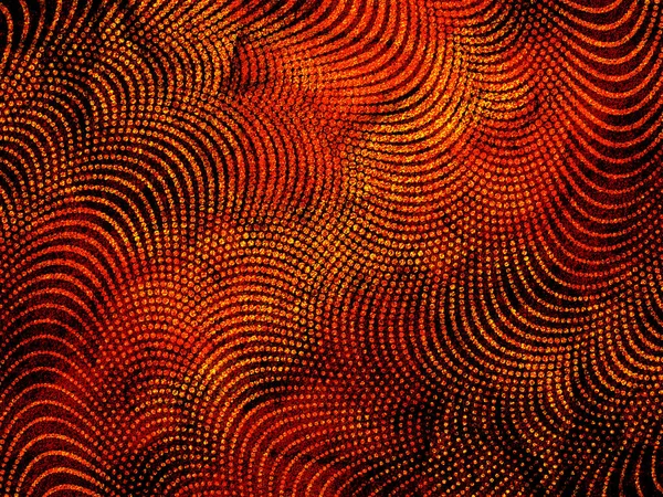 Ein Herbst Farben Halbton Muster Hintergrund Mit Wellen Und Wirbeln — Stockfoto