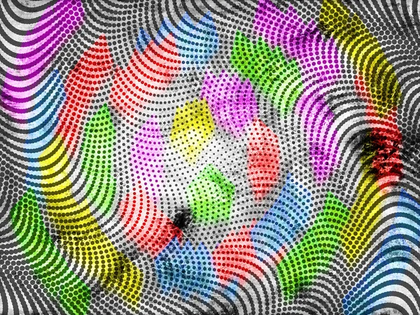 Grungy Pattern Astratto Mezzitoni Uno Sfondo Multicolore Vibrante — Foto Stock