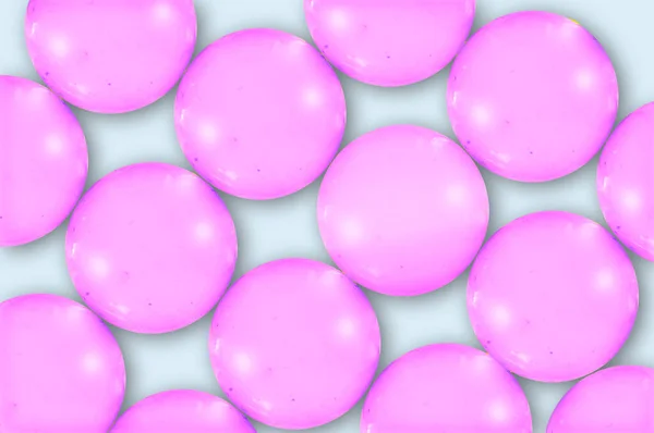 Una Ilustración Cerca Las Perlas Imitación Rosa — Foto de Stock