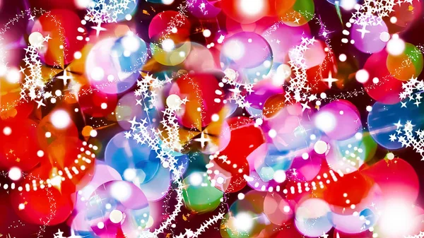 Красивый Красочный Праздничный Фон Боке Эффектом Звезды — стоковое фото
