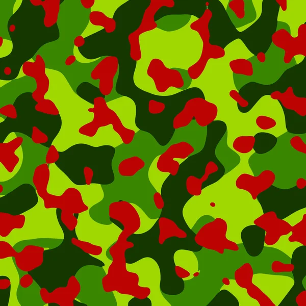 Motif Camouflage Tendance Vert Rouge — Photo