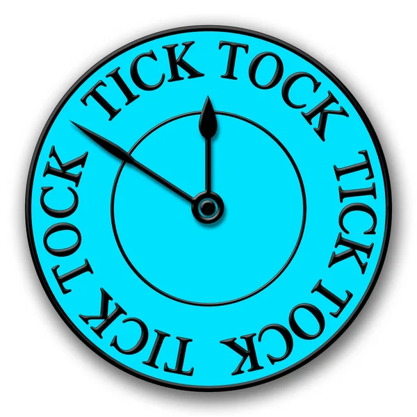 Een Blauwe Zwarte Moderne Tick Tock Klok Gezicht Ontwerp Illustratie — Stockfoto