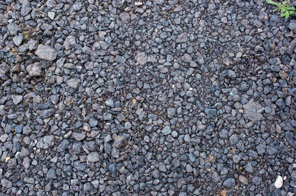 A gravel stone path in close-up