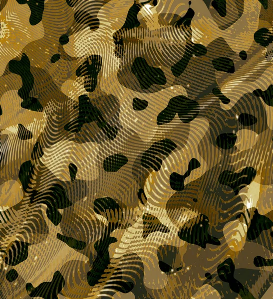 Kompleksowy Wzór Kamuflażu Kolorze Brązowym Czarnym Wykorzystania Jako Tło — Zdjęcie stockowe