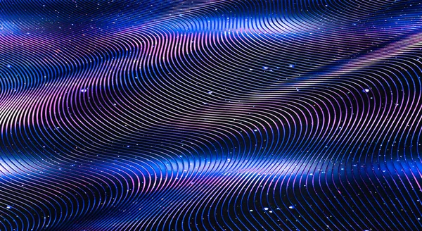 An iridescent time warp abstract in outer space