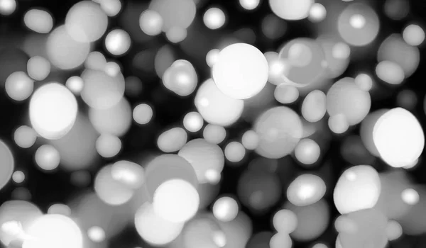 Bokeh Abstracto Festivo Iluminado Blanco Negro — Foto de Stock