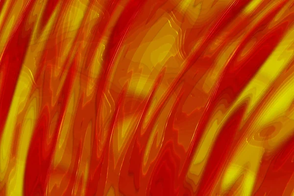 一种鲜红色和黄色的液态火灾抽象背景 — 图库照片