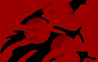 Kırmızı ve siyah minimalist modern bir soyut