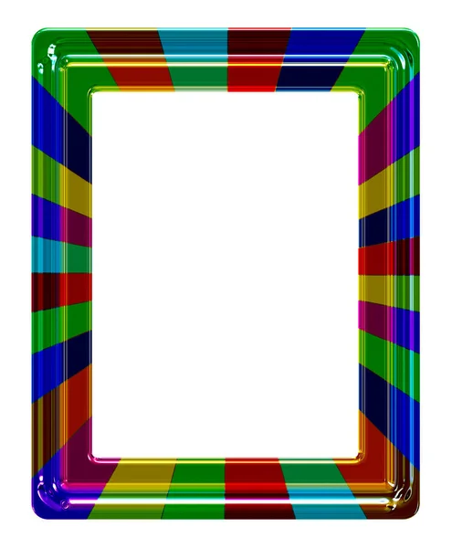 Multicolored Photo Frame 8X6 Ratio Illustration Isolated White Background — Stock Photo, Image