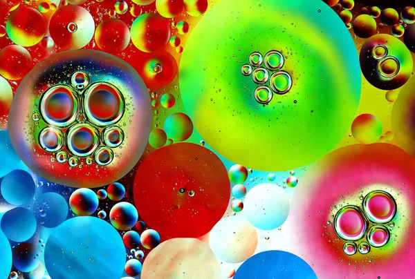 Ein Spektakulärer Und Wasserabstrakt Extremer Nahaufnahme Mehreren Farben — Stockfoto