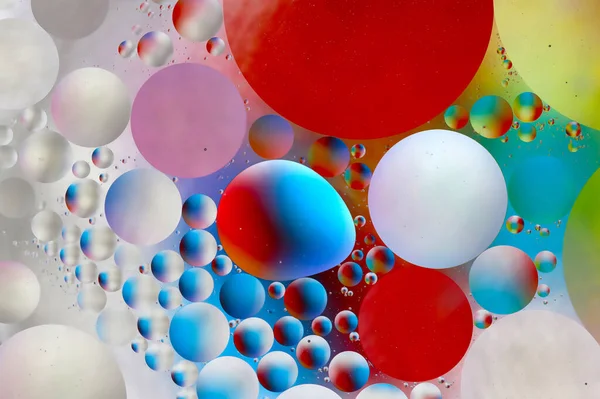 Ein Und Wasser Mehrfarbig Abstrakten Extremen Nahaufnahme Makro — Stockfoto