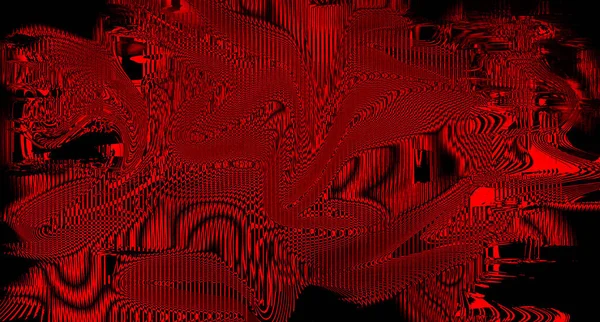Siyah Bir Arkaplanda Kırmızı Renkli Dokulu Soyut Bir Tasarım — Stok fotoğraf