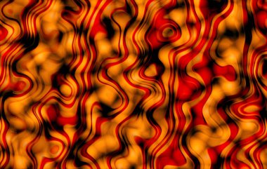 Dalgalı altın ve kırmızı 3D soyut desenli arkaplan