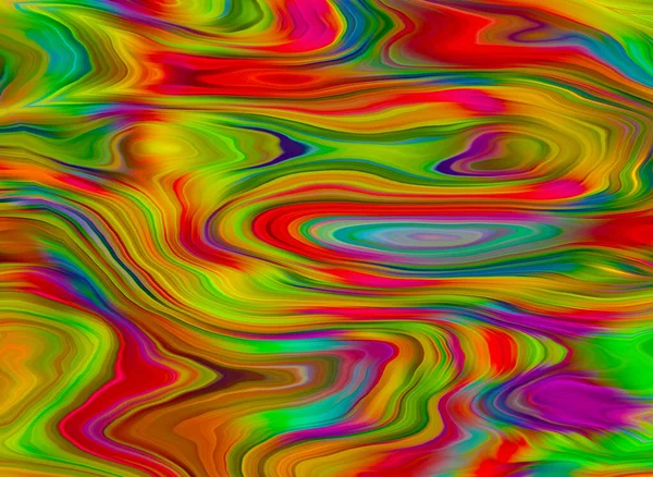 ゴッホ風に多色の渦巻きを持つ印象派アートの抽象 — ストック写真