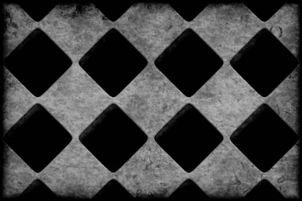 Grungy Black White Diamond Checker Pattern Design Wallpaper Background — Stock Photo, Image