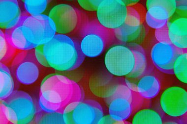 Çoklu renkte odaklanmamış ekran bokeh soyutlaması