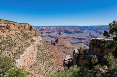 Arizona 'daki Grand Canyon Ulusal Parkı' ndaki ünlü Parlak Melek Yolu 'nun güzel manzarası.